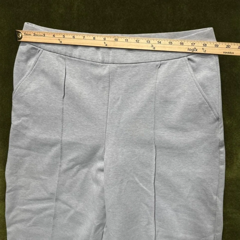 Vintage 90s Lee Gray Knit Wide Leg Pants Modern XL - Picture 4 of 8